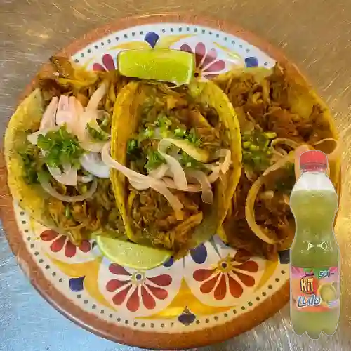 Combo Tacos Cochinita Pibil + Hit Lulo 500 ml