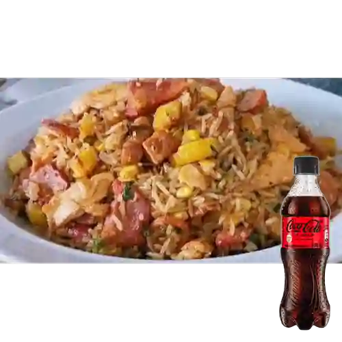 Combo Arroz Mixto + Coca Cola Sin Azúcar 400 ml