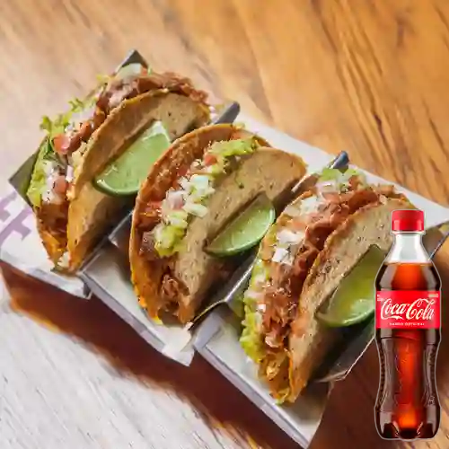 Combo Tacos de Asado de Pollo +Cocacola Orig 400ml