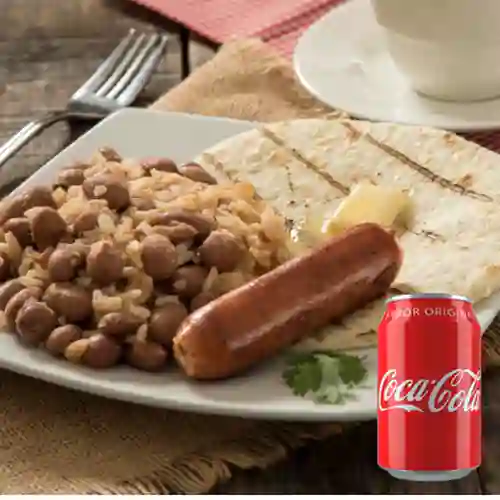 Combo Desayuno Tradicional + Coca-Cola Sabor Original 330 ml