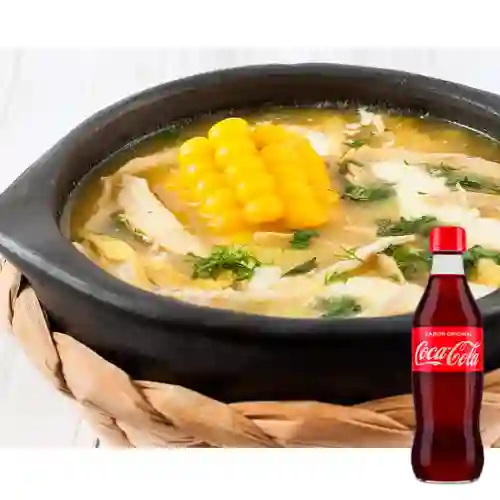 Combo Sopa de Ajiaco + Coca-Cola Sabor Original 350 ml