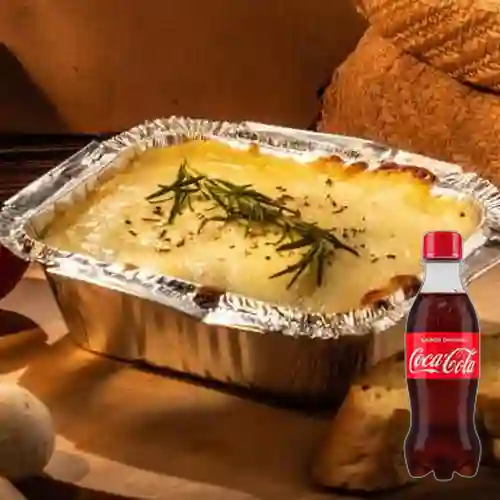 Lasaña Pollo,Maicitos & Tocineta + CocaCola Org 250ml