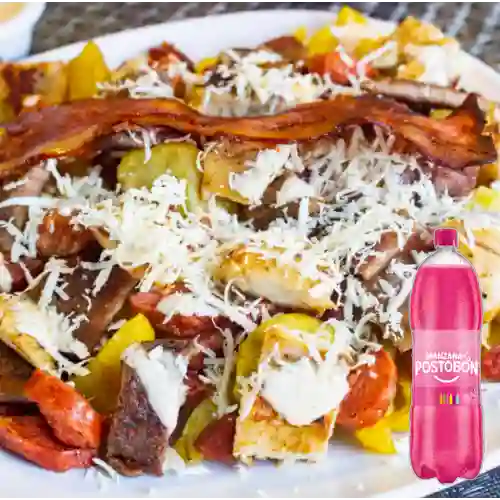 Combo Megas Papas Locas + Postobón Manzana 2 l