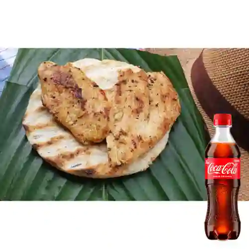 Combo Arepa Asada con Carne + Coca-Cola Original 400ml