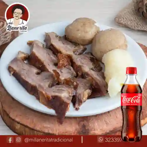 Combo Falda de Res + Coca Cola Original 400 ml