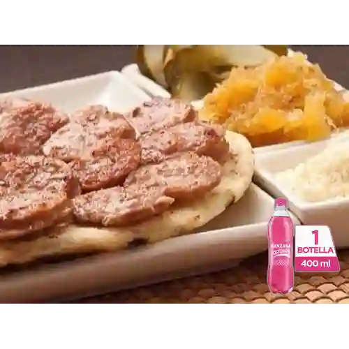 Combo Arepa Suiza + Postobón Manzana 400 ml