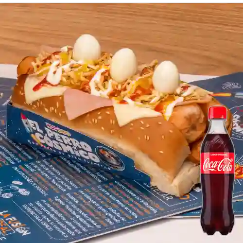 Combo Perro Cósmico Estelar +Cocacola Orig 400ml