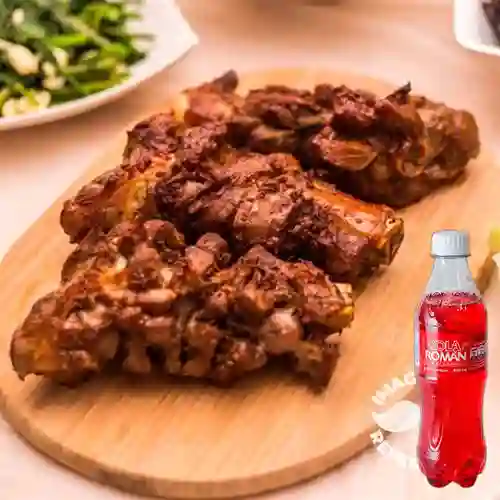 Combo Chicharrón Asado Cebú + Kola Roman 250 ml