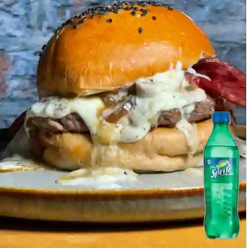 Combo Champi Burger + Gaseosa 400Ml