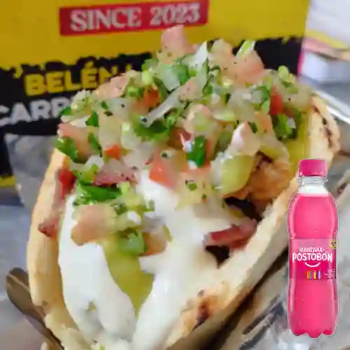 Combo Arepa Mexicana + Postobón Manzana 250 ml