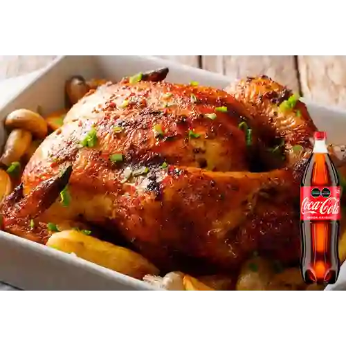 Combo Pollo Entero Asado + Coca Cola Original 1.5 L
