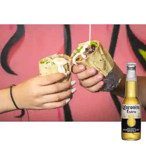 Combo Burro + Cerveza Coronita