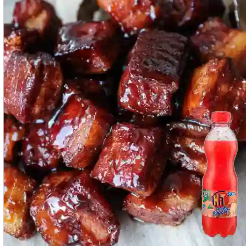 Tocino Carnudo en Bbq de la Casa +Hit Tropical 500ml