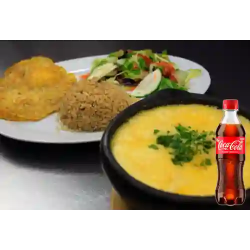 Combo Cazuela de Camarones + Coca Cola Original 400 ml