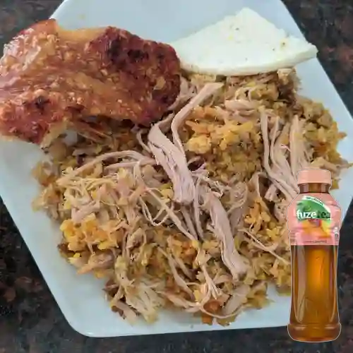 Combo Lechona Libra + Fuze Té Durazno 400ML