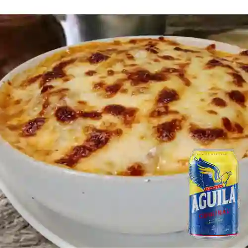 Combo Lasagna Boloñesa + Aguila Original 330 ml