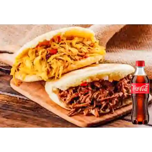 Combo Arepa Rellena Mixta + Coca Cola Original 400 ml