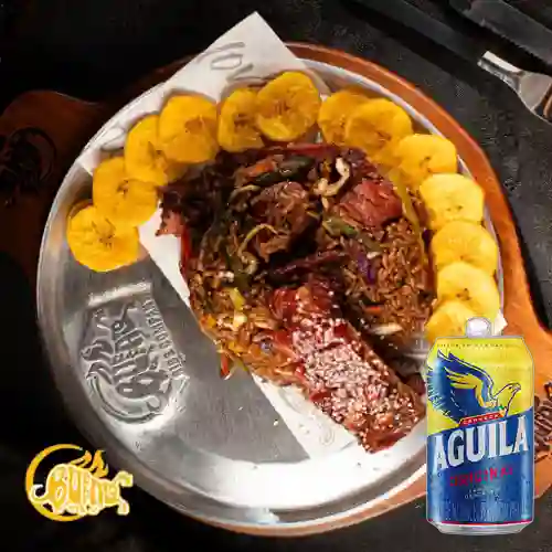 Combo Arroz Al Wok Llanero + Aguila 355 ml