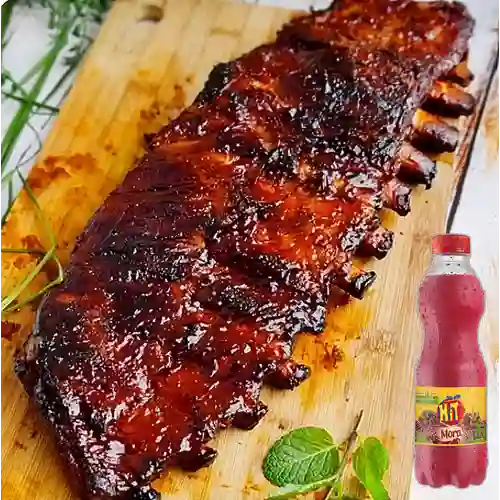 Combo Costillas en Salsa BBQ + Hit Mora 400 ml
