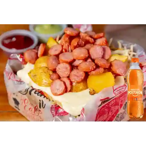 Combo Salchipapa Clásica + Naranja Postobón 400 ml
