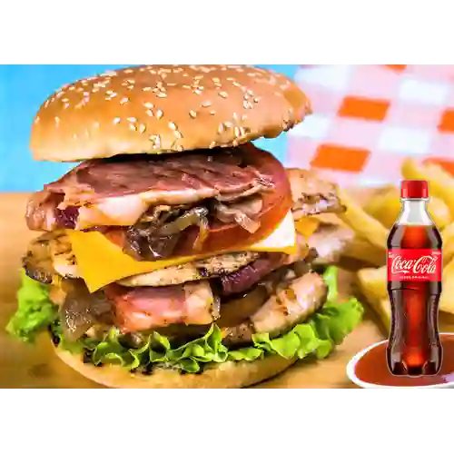 Combo Hamburguesa Mixta + Coca Cola Original 400 ml