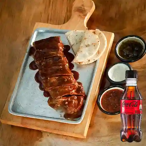 Combo Costillas BBQ + Coca Cola Sin Azúcar 250ML