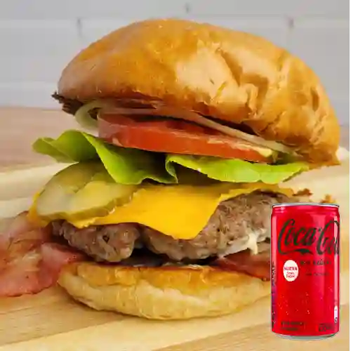 Combo Burger Sargento + Coca Cola Sin Azúcar 235ML