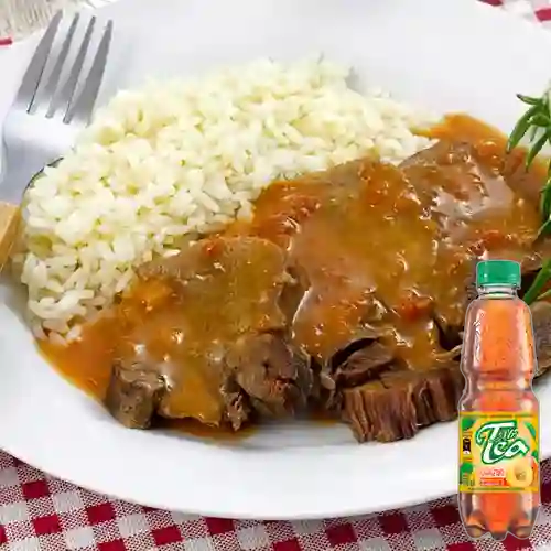 Combo Lengua en Salsa + Mr Tea Durazno 400 ml