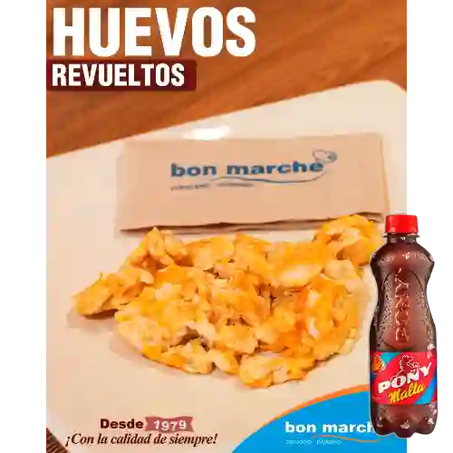 Combo Huevos Revueltos + Pony Malta 330 ml
