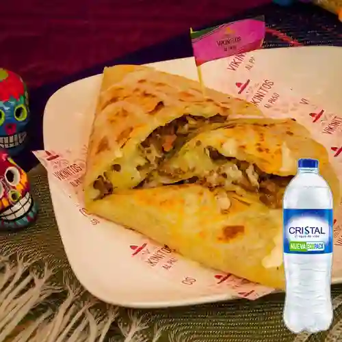 Combo Quesadilla de Pollo Pequeña +Cristal S/gas 600ml