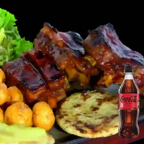 Combo Costillas de Cerdo BBQ +Cocacola S/az 600ml