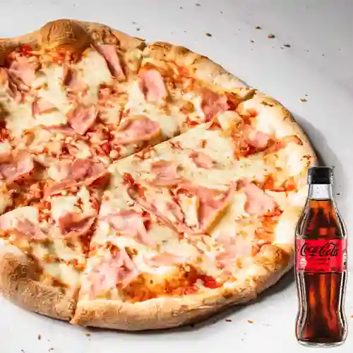 Combo Pizza Jamón + Coca Cola Sin Azúcar 300Ml
