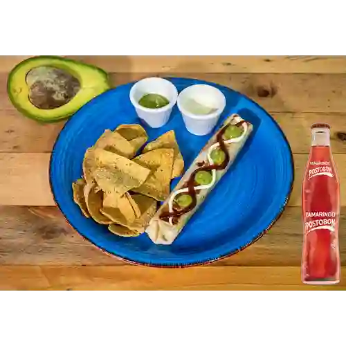 Combo Flauta Al Pastor + Tamarindo Postobón 350 ml