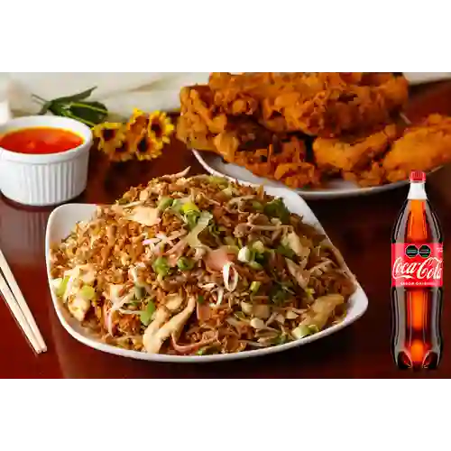 Caja Arroz c/ Pollo Entero/4 Piezas +CocaCola Org 1.5L
