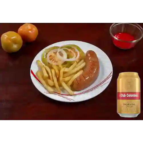 Combo Salchicha Suiza + Club col. Dorada Lta 330ml