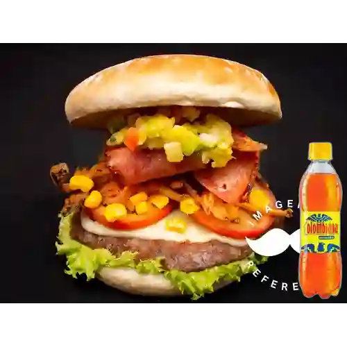Combo Hamburgesa Ranchera + Colombiana 400 ml