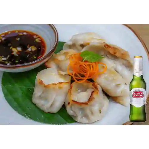 Combo Gyozas + Cerveza Stella Artois Bot. 330ml