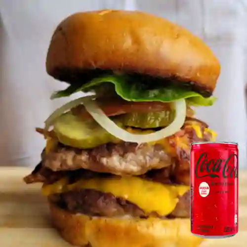 Combo Burger Kamikaze + Coca Cola Sin Azúcar 235ML