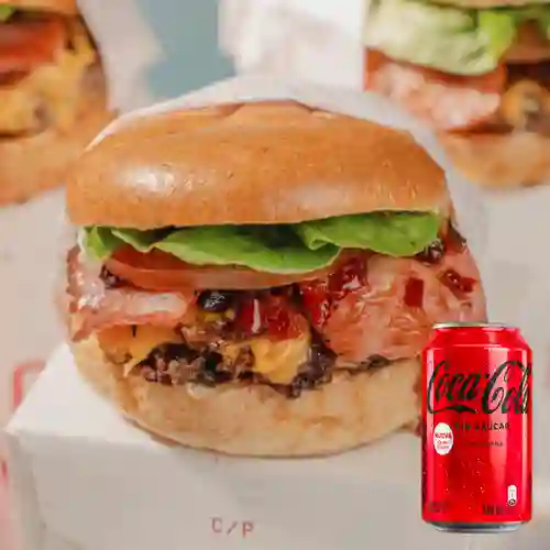 Combo Hot Sweet Burger + Coca-Cola Sin Azúcar 330 ml
