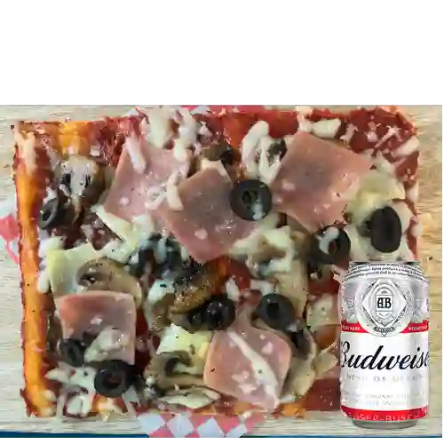 Combo Pizza Capriccioso + Budweiser 350 ml