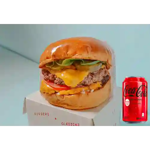 Combo Burger Doble + Coca-Cola Sin Azúcar 330 ml