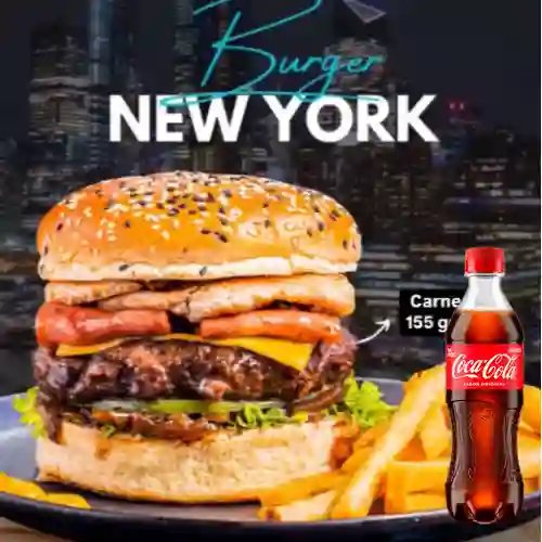 Hamburguesa New York - Ahumada +Cocacola Org 400ml