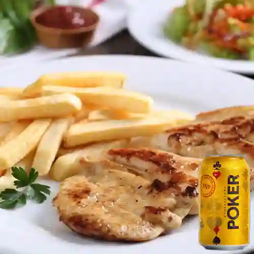 Combo Filete de Pollo + Poker 355 ml