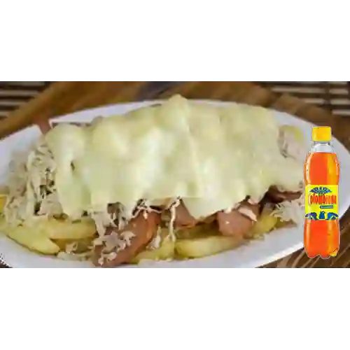 Combo Salchipapa Especial + Colombiana 250 ml