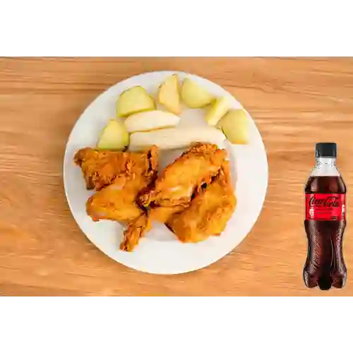Combo 1/4 Pollo a la Broster +Cocacola S/az 400ml