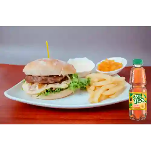 Combo Hamburguesa Sencilla + Mr Tea Durazno 400 ml