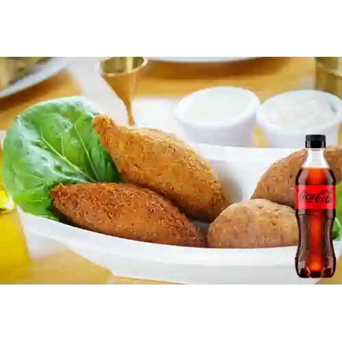 Combo Kibbes X 4 Unidades + Coca-Cola CERO 400ml