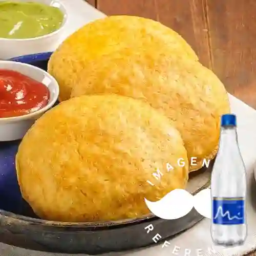 Combo Arepa Solo Huevo + Agua Manantial