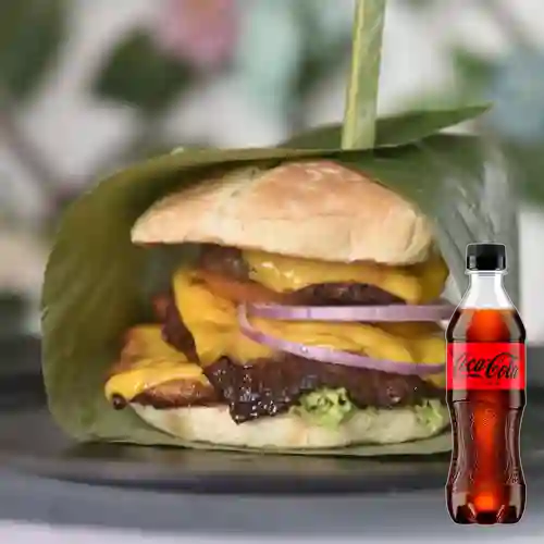 Hamburguesa Homeburguer Doble Carne +CocaCola ZERO 400ml