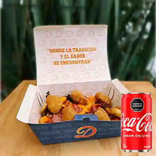 Combo Salchipapa Fronteriza +Cocacola Orig 235 ml